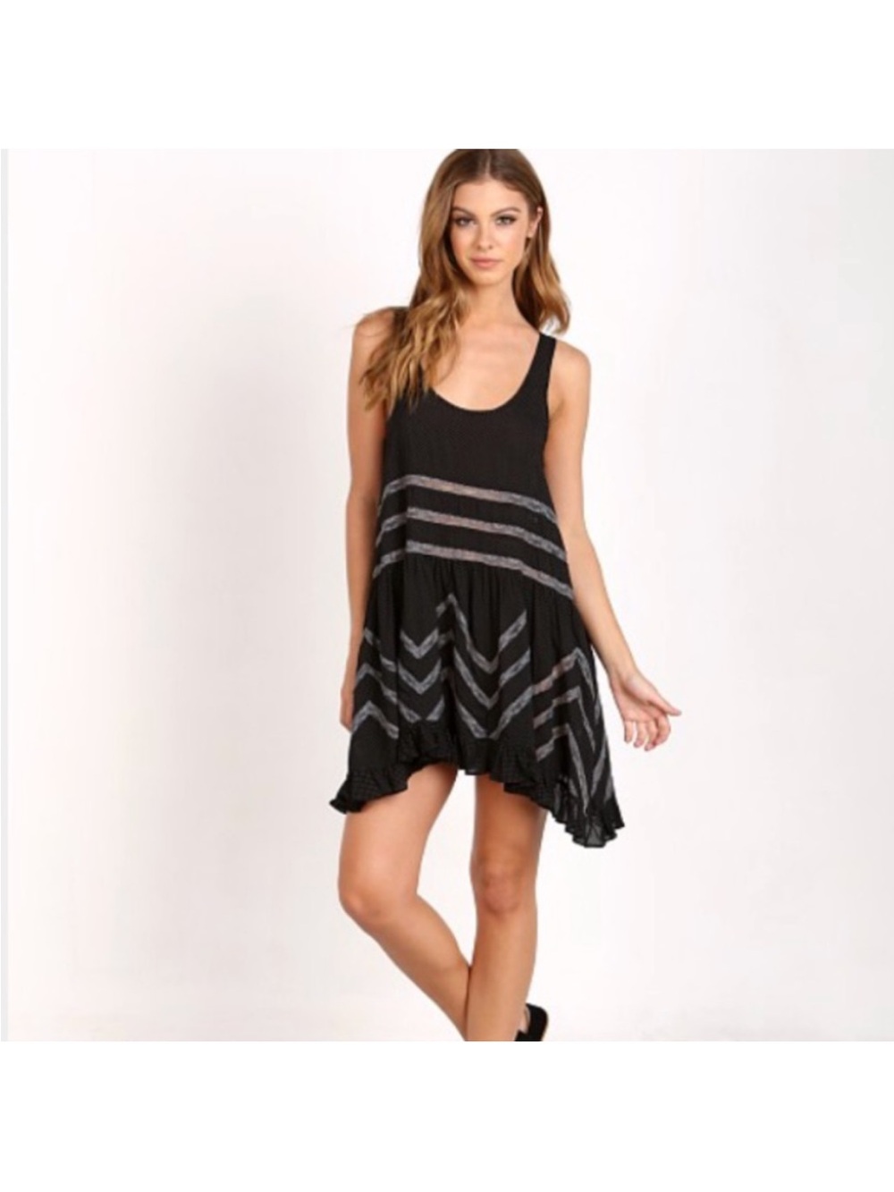 Free People Voile and Lace Trapeze Slip Dress